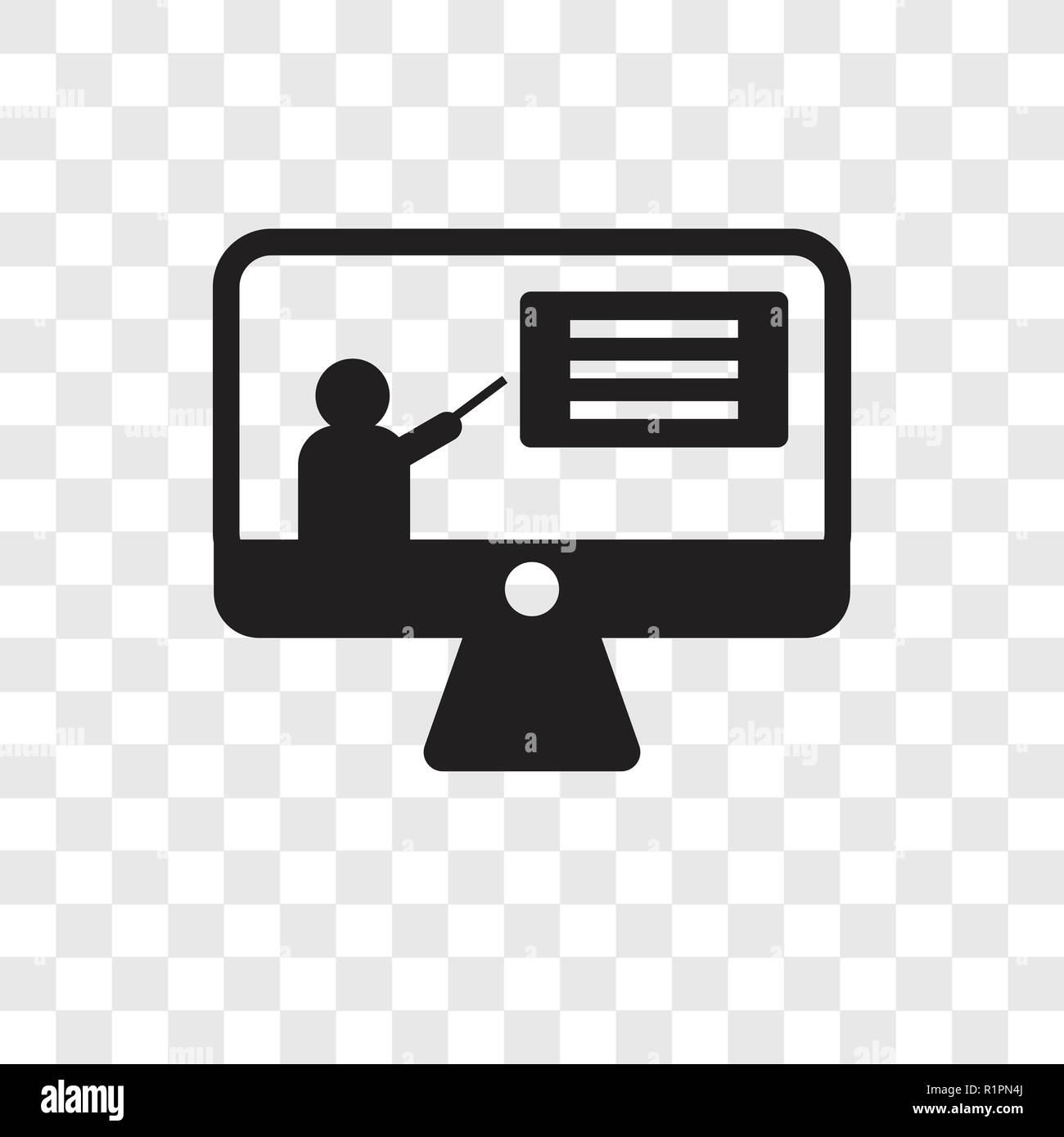 Educational Video vektor Icon auf transparentem Hintergrund isoliert, Educational Video Transparenz logo Konzept Stock Vektor