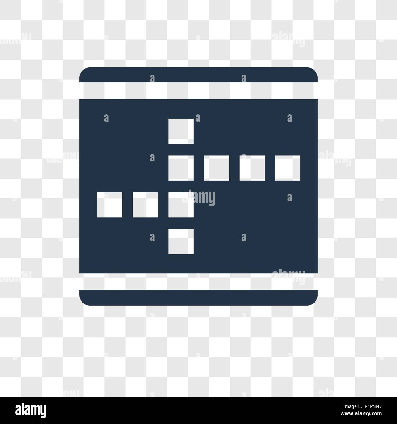 Kreuzworträtsel vektor Icon auf transparentem Hintergrund isoliert, Kreuzworträtsel Transparenz logo Konzept Stock Vektor