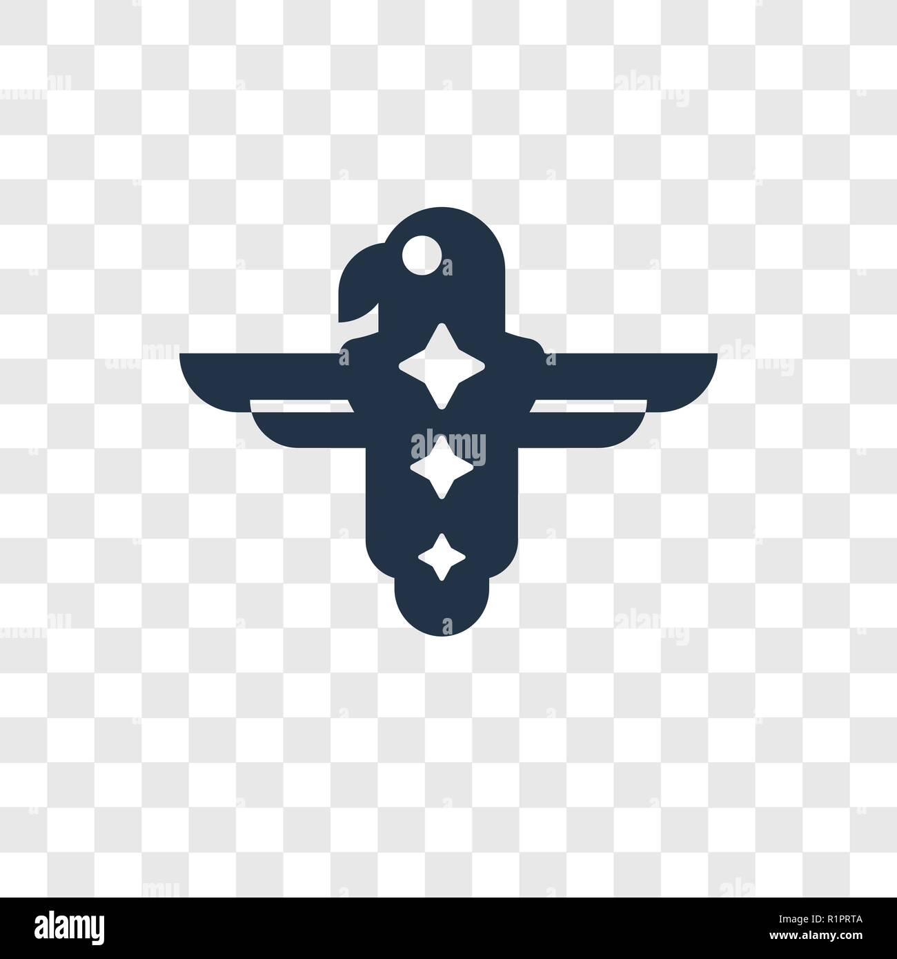 Eagle vector Symbol auf transparentem Hintergrund isoliert, Eagle Transparenz logo Konzept Stock Vektor