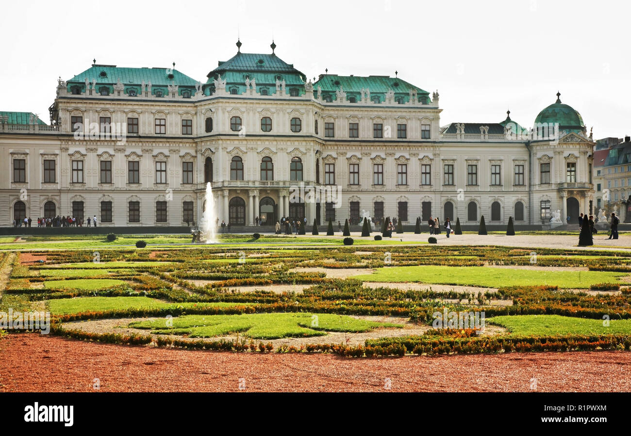 Das Schloss Belvedere in Wien. Österreich Stockfoto