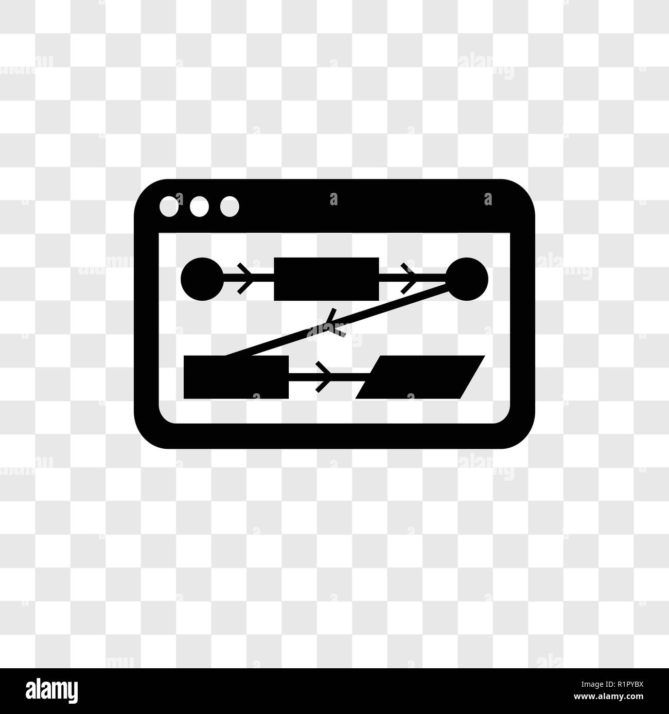 Algorithmus vektor Icon auf transparentem Hintergrund isoliert, Algorithmus Transparenz logo Konzept Stock Vektor