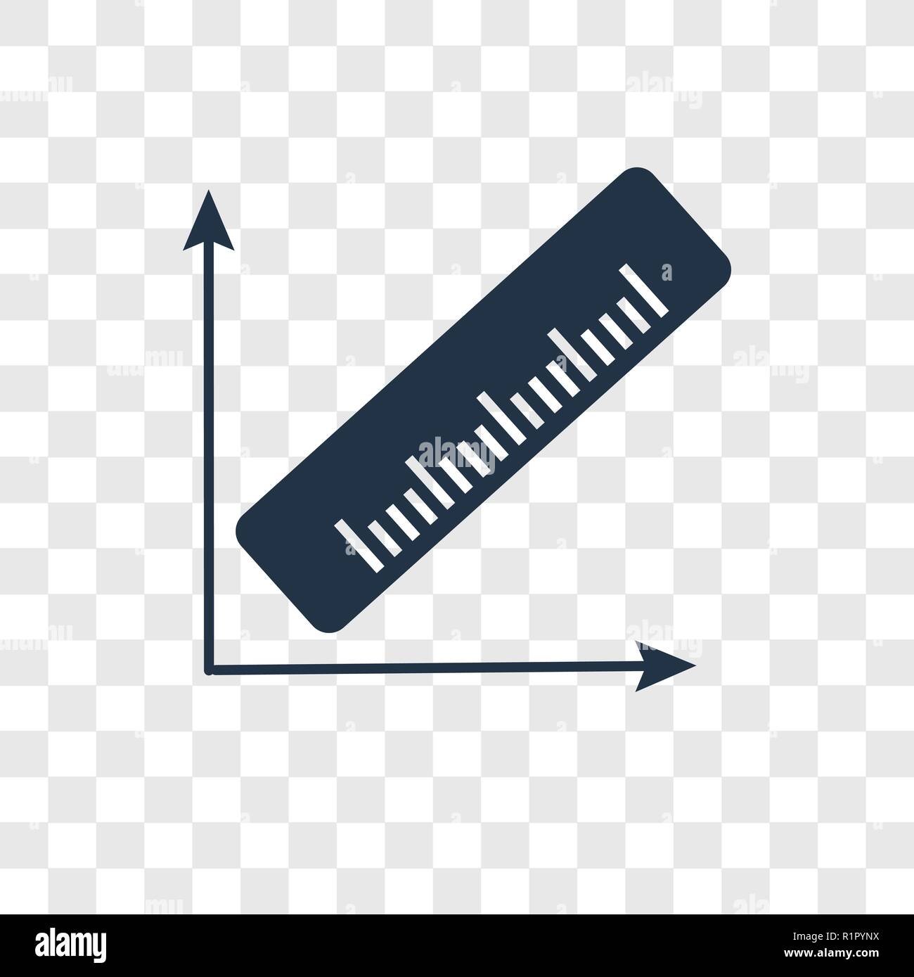Messen Sie den Vektor Icon auf transparentem Hintergrund isoliert ...