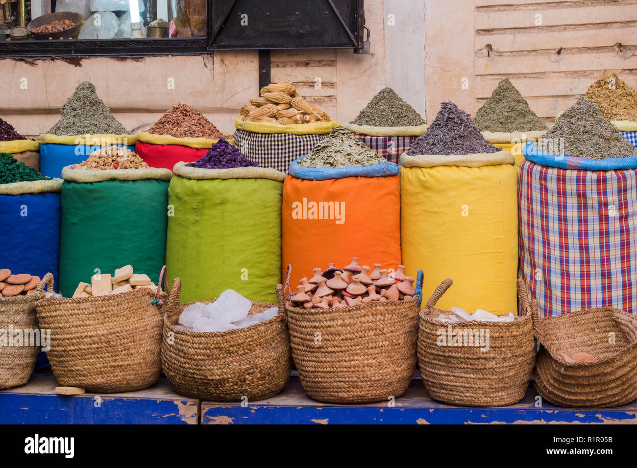 Gewürze, Marrakesch, Marokko Stockfotografie - Alamy