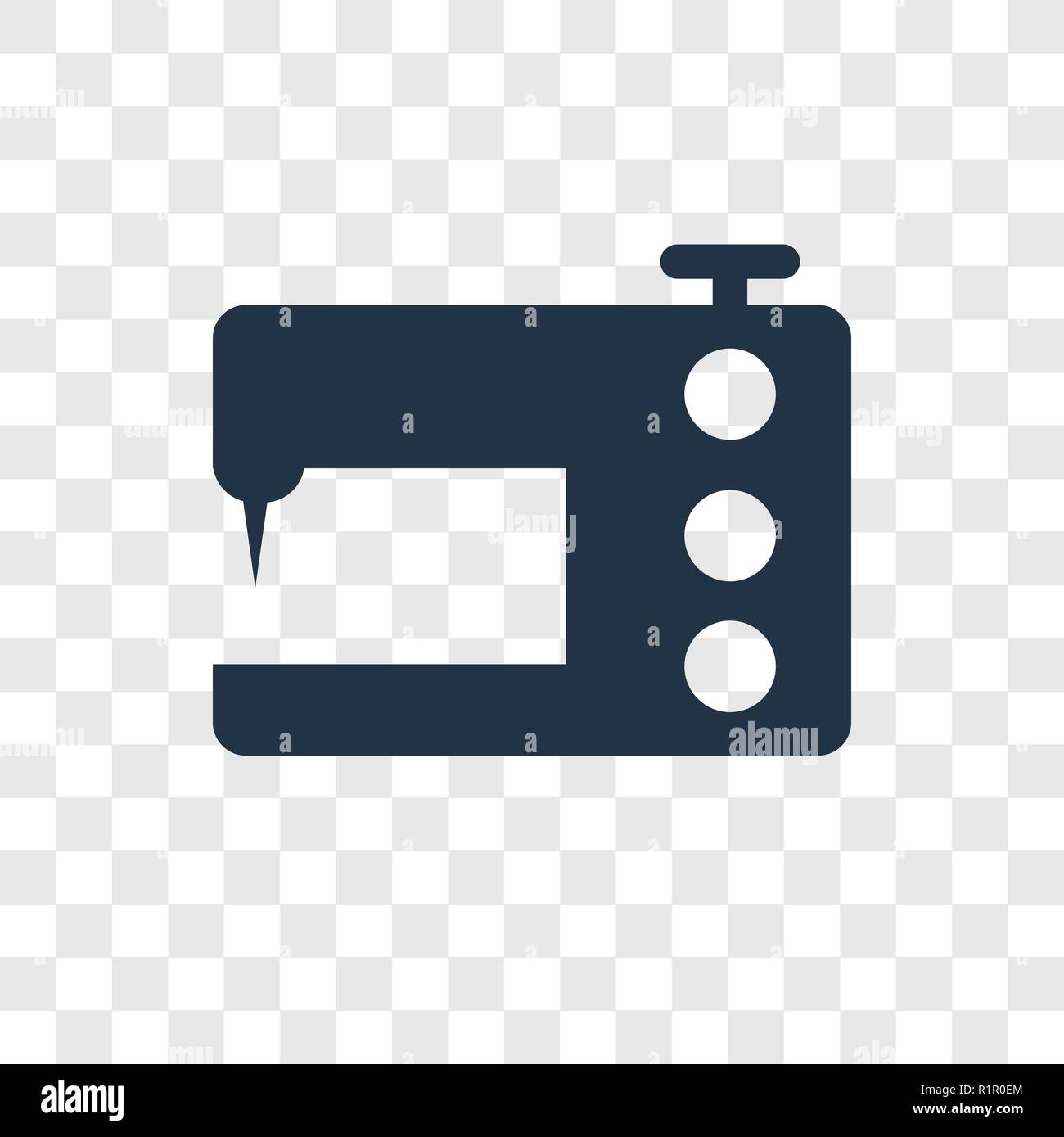 Nähmaschine vektor Icon auf transparentem Hintergrund isoliert, Nähmaschine Transparenz logo Konzept Stock Vektor