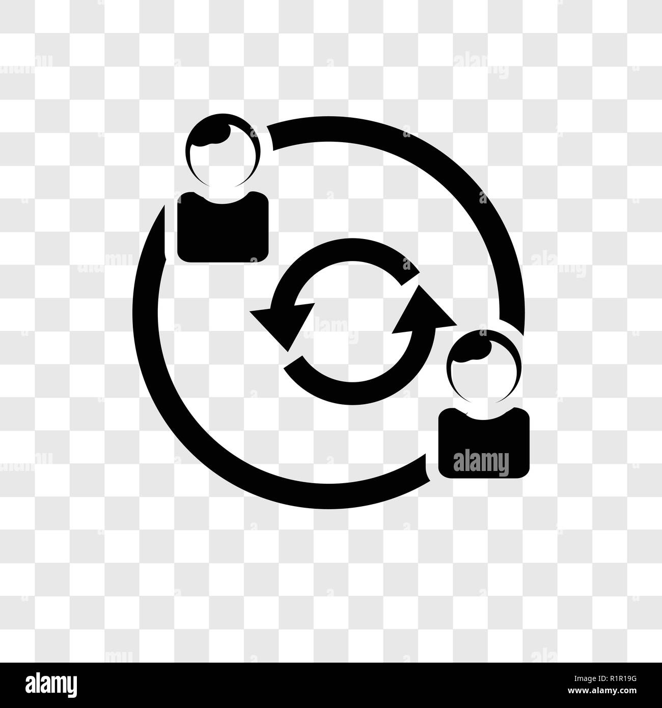 Verbindung vektor Icon auf transparentem Hintergrund isoliert, Transparenz logo Konzept Stock Vektor