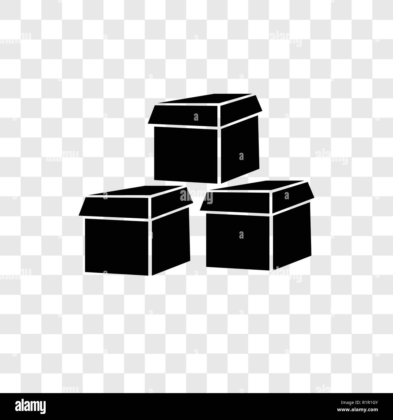 Paket vektor Icon auf transparentem Hintergrund isoliert, Paket Transparenz logo Konzept Stock Vektor