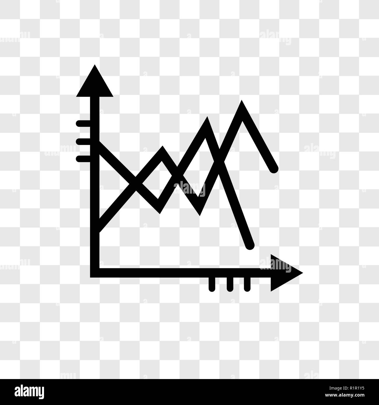 Liniendiagramm vektor Icon auf transparentem Hintergrund isoliert ...
