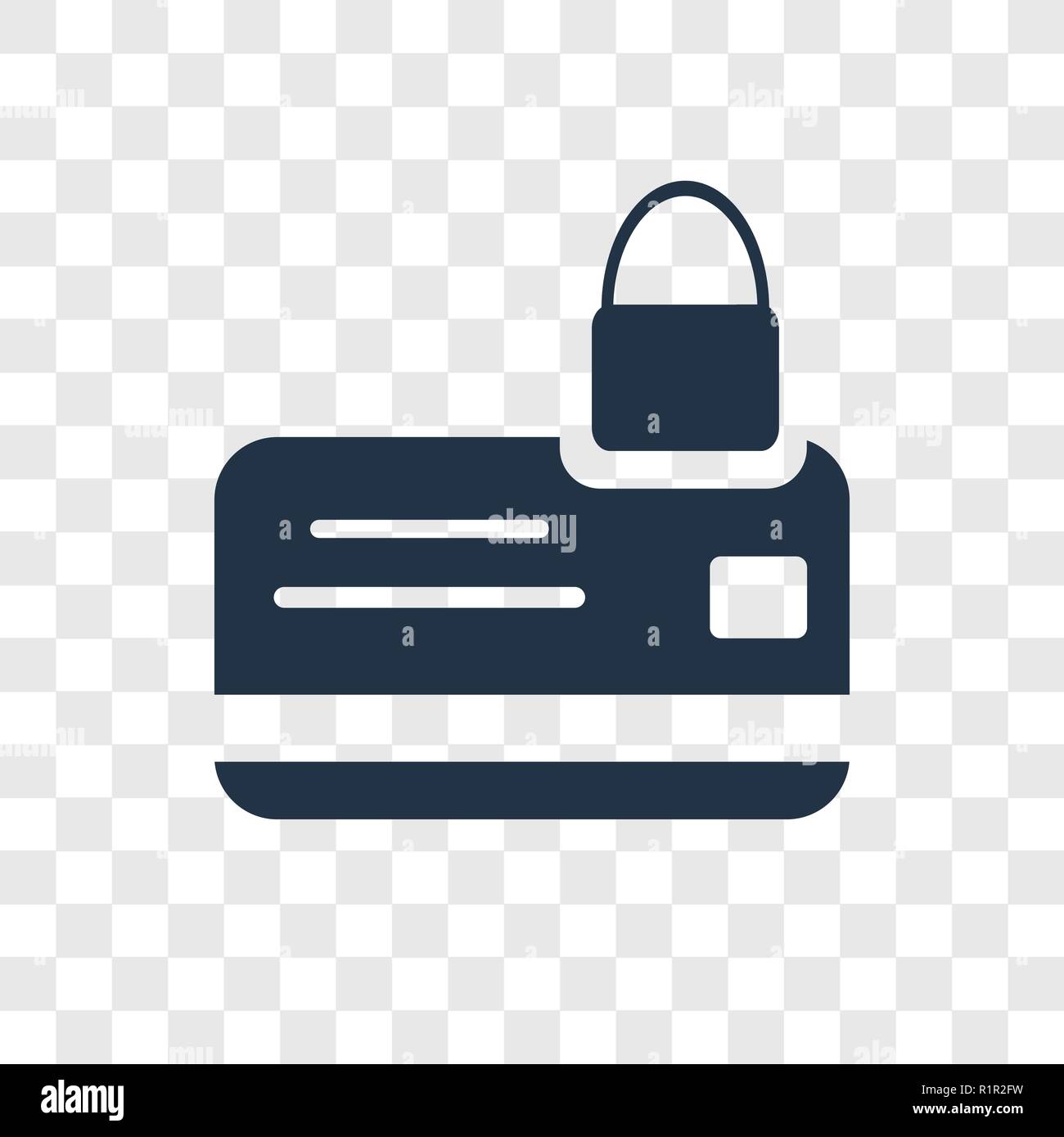 Sicher einkaufen Vektor Icon auf transparentem Hintergrund isoliert, sicheres Einkaufen Transparenz logo Konzept Stock Vektor