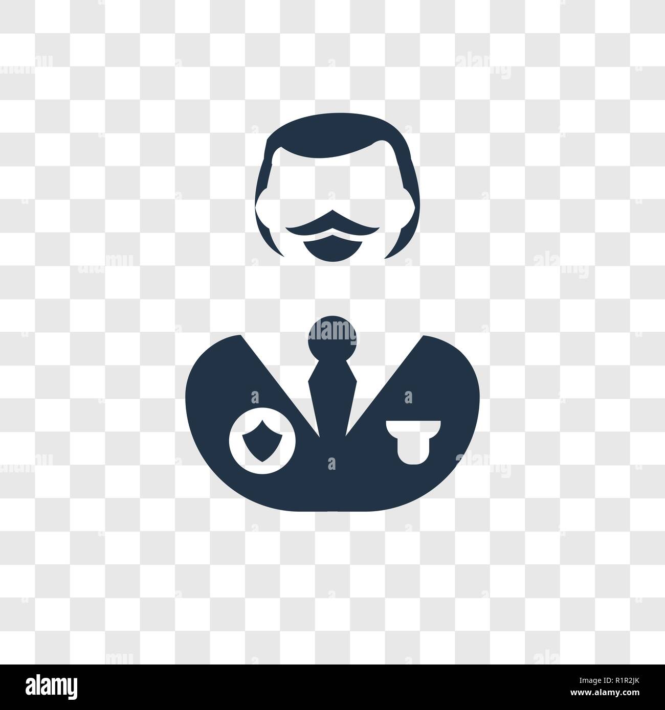 Polizei vektor Icon auf transparentem Hintergrund isoliert, Polizei Transparenz logo Konzept Stock Vektor