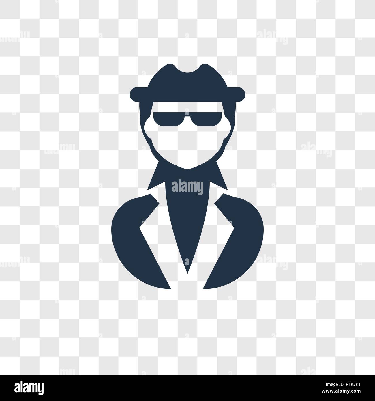 Spy vektor Icon auf transparentem Hintergrund isoliert, Spy Transparenz logo Konzept Stock Vektor