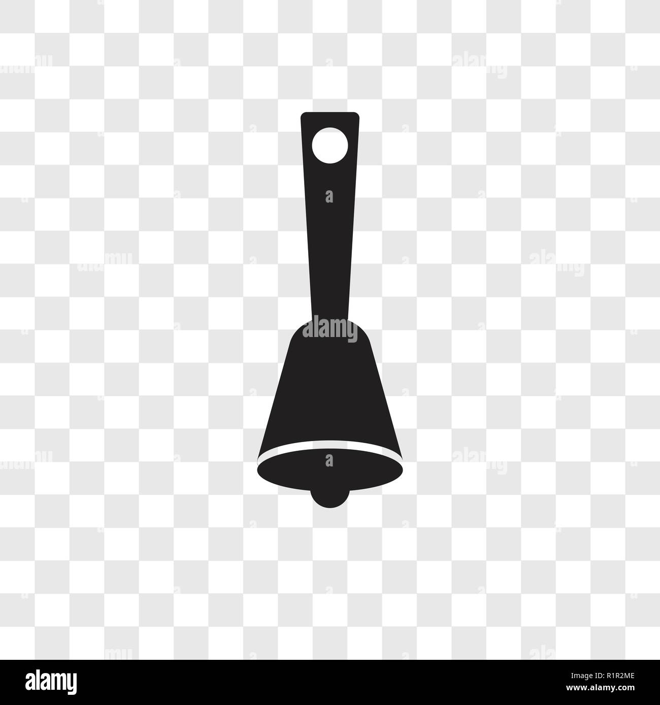 Hand bell Vektor Icon auf transparentem Hintergrund isoliert, Hand bell Transparenz logo Konzept Stock Vektor