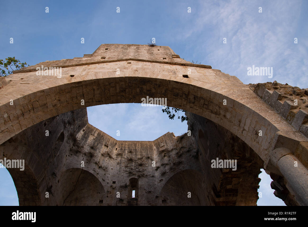 Ruinen eines alten Klosters San Bruzio Toskana Italien Europa Stockfoto