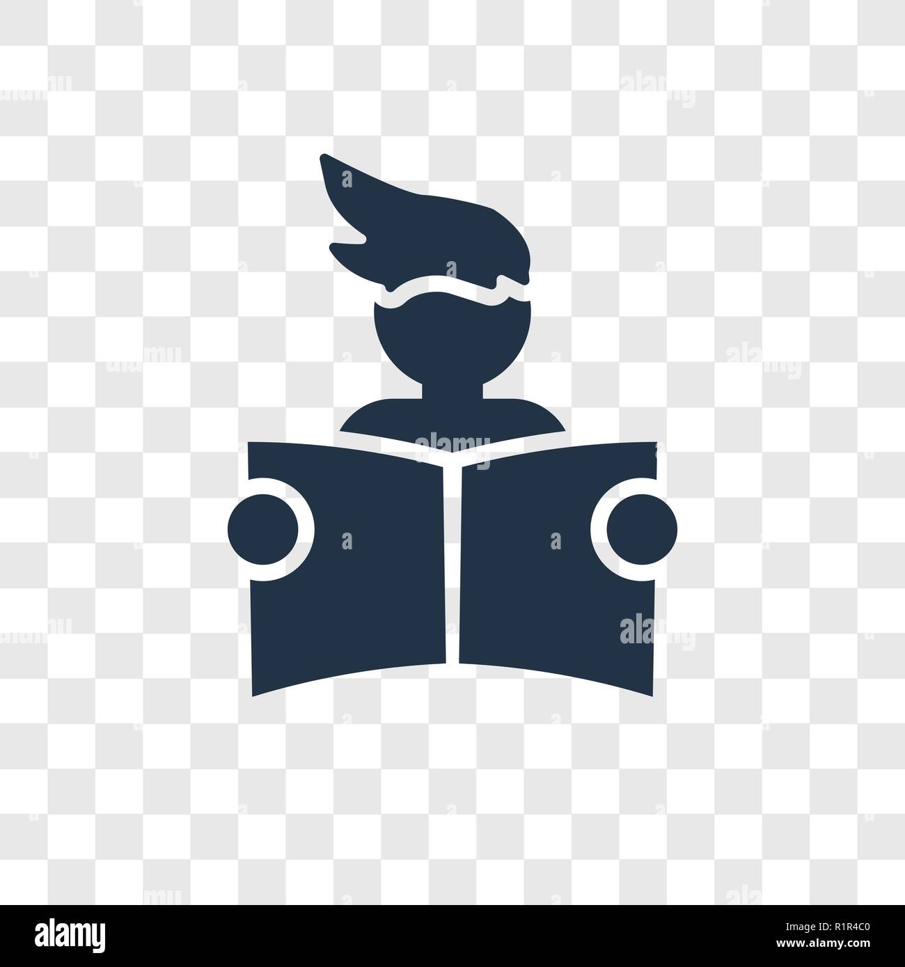 Vektor Icon auf transparentem Hintergrund isoliert Lesen, Lesen Transparenz logo Konzept Stock Vektor