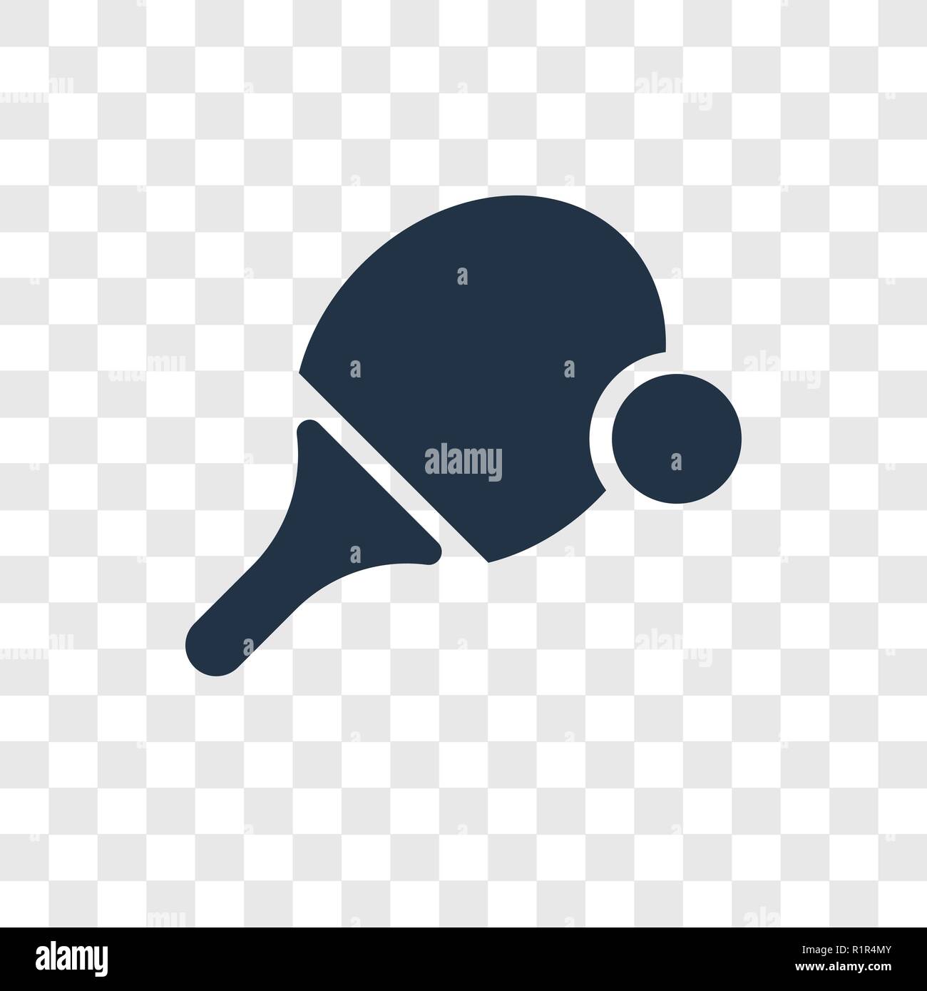 Tischtennis vektor Icon auf transparentem Hintergrund isoliert, Tischtennis Transparenz logo Konzept Stock Vektor