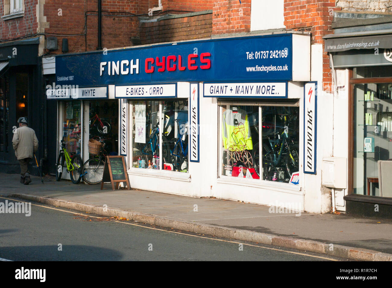 Von außen ein Fink Zyklen Shop Stockfoto