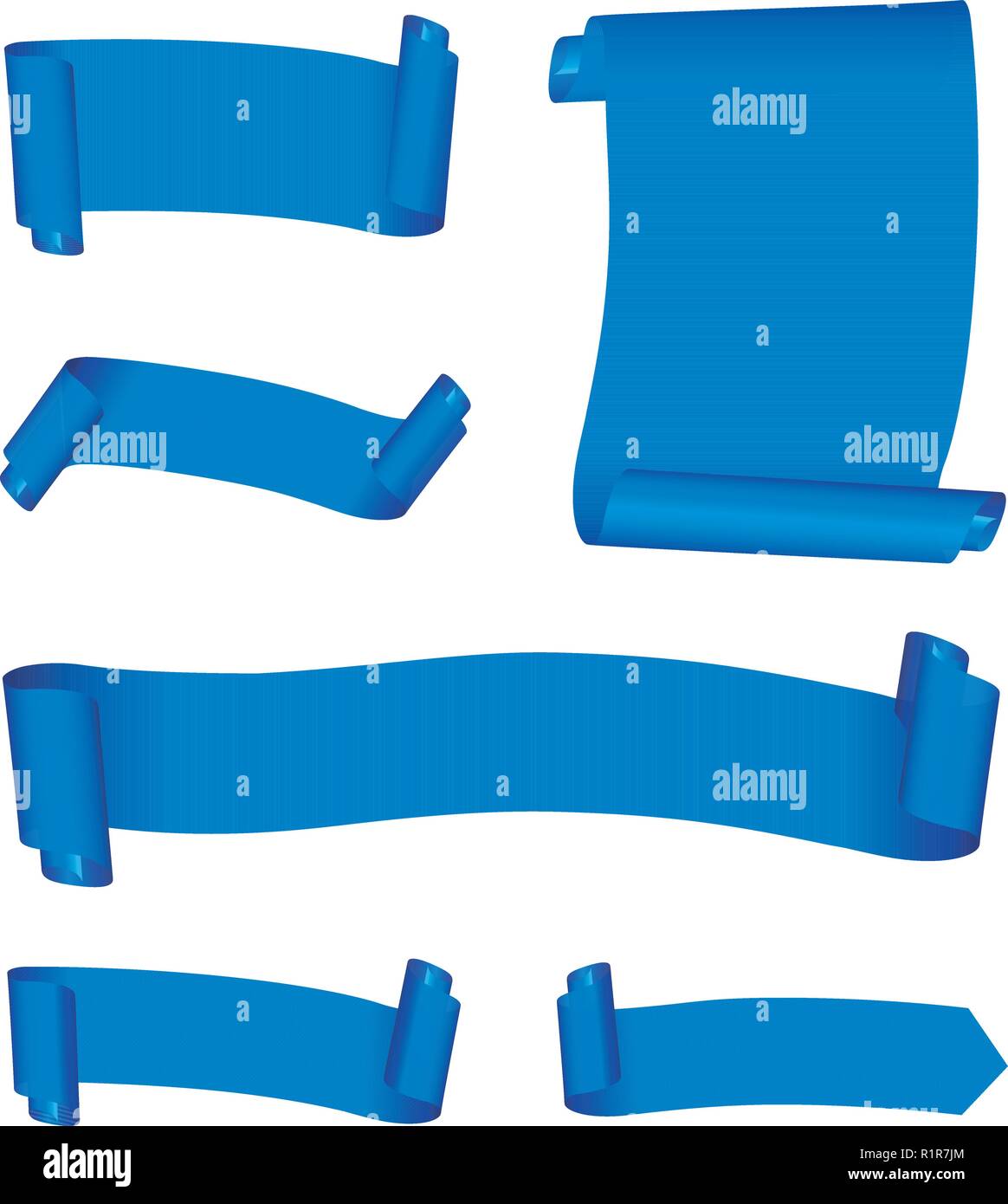 Satz von blauen Banner Stock Vektor