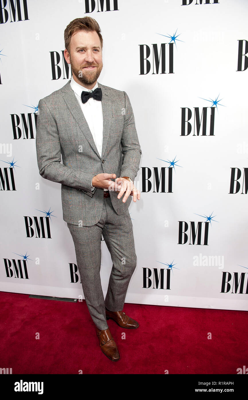 November 13, 2018 - Nashville, Tennessee, USA - Musiker Charles Kelley von Lady Antebellum besucht die 66. jährlichen BMI Land Auszeichnungen bei BMI Gebäude in Nashville entfernt. Copyright 2018 Jason Moore. (Bild: © Jason Moore/ZUMA Draht) Stockfoto