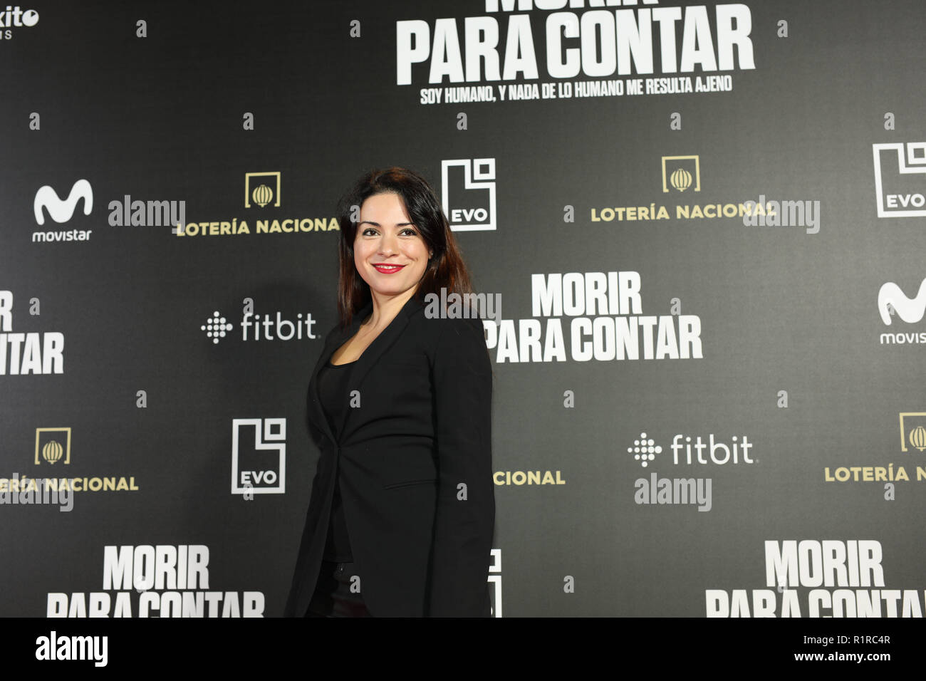 Madrid, Spanien. 13 Nov, 2018. ANA ARIAS, spanische Schauspielerin. Die Premiere der Amtlichen Teil des Dokumentarischen MORIR PARA EVITAR in Madrid Premiere Woche. Hernán Zin, der Regisseur, Interviews andere Journalisten und fragt sie über ihre Traumata, ihre Verluste, ihre Ängste und ihre Familien am 13.November, 2018 in Madrid, Spanien Quelle: Jesús Hellin/Alamy leben Nachrichten Stockfoto