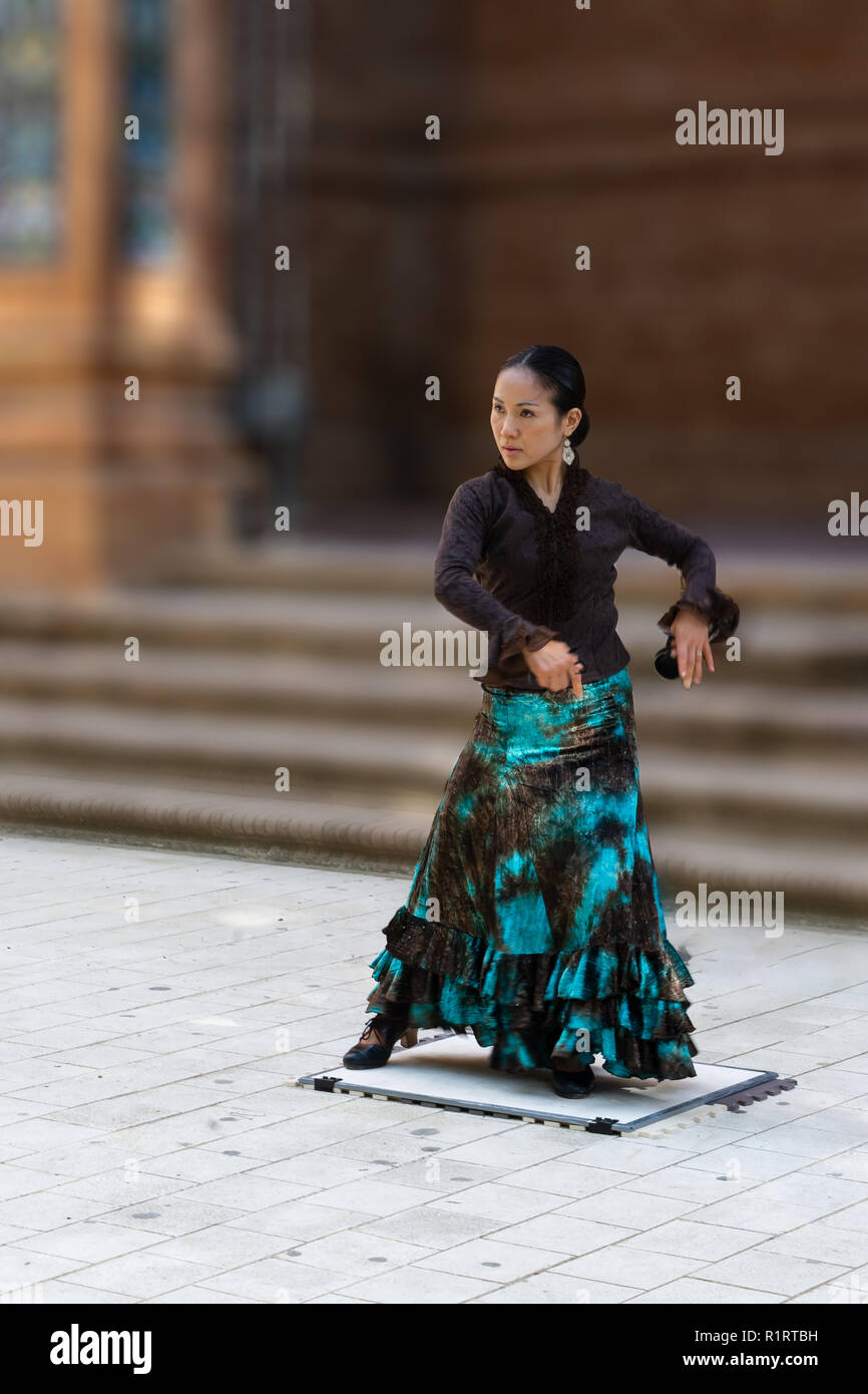 Der Flamenco Tänzerin in Sevilla, Andalusien, Spanien Stockfoto
