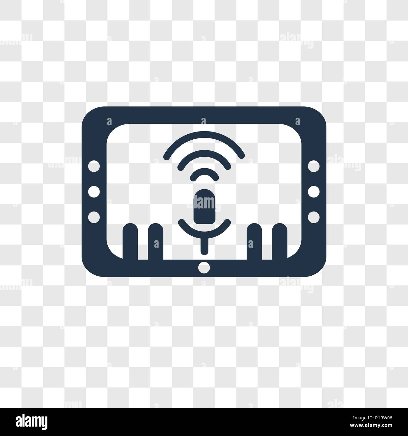 Voice Control vektor Icon auf transparentem Hintergrund isoliert, Sprachsteuerung Transparenz logo Konzept Stock Vektor