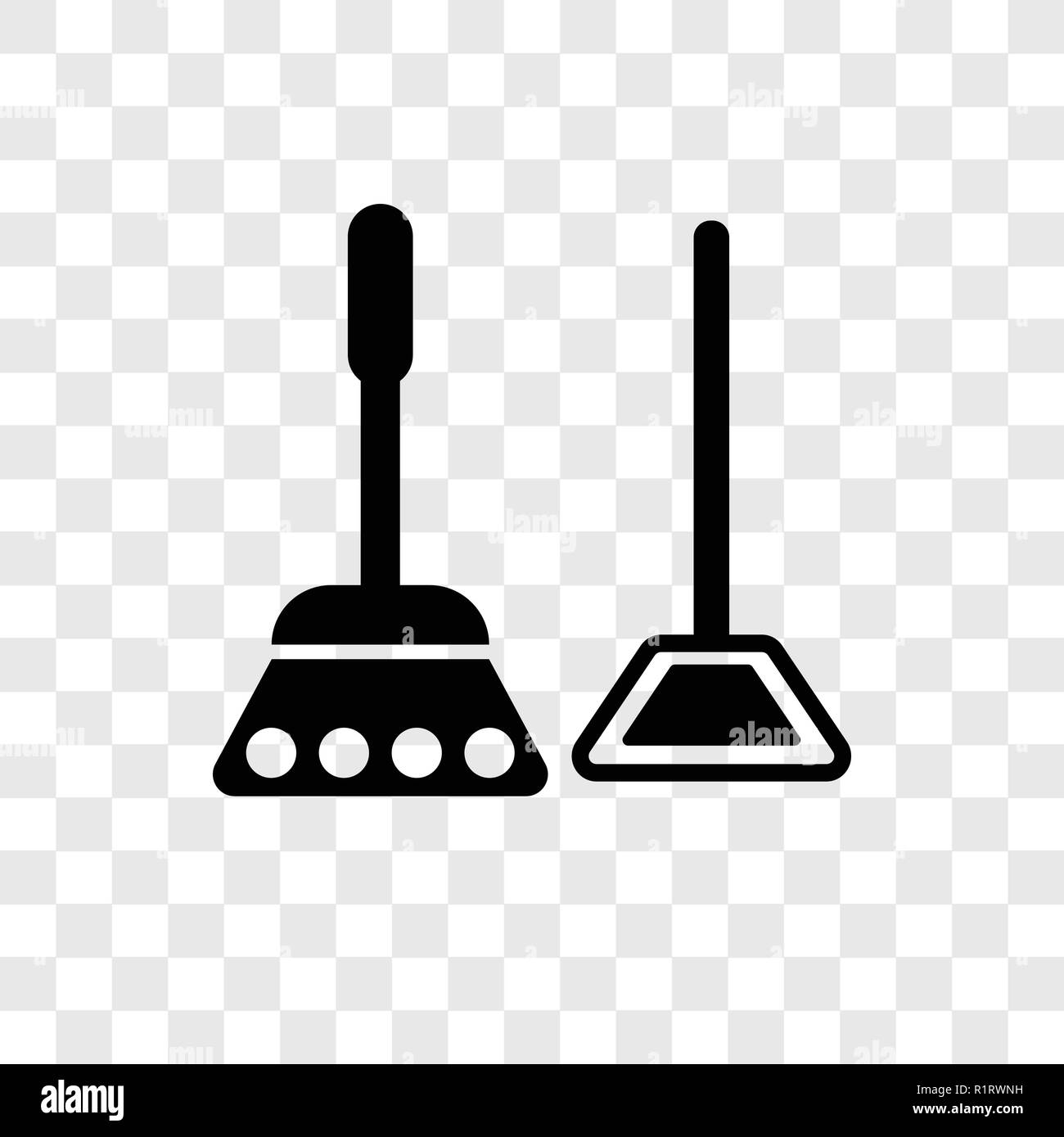 Kehrblech cleanin Vektor Icon auf transparentem Hintergrund isoliert, Kehrblech cleanin Transparenz logo Konzept Stock Vektor