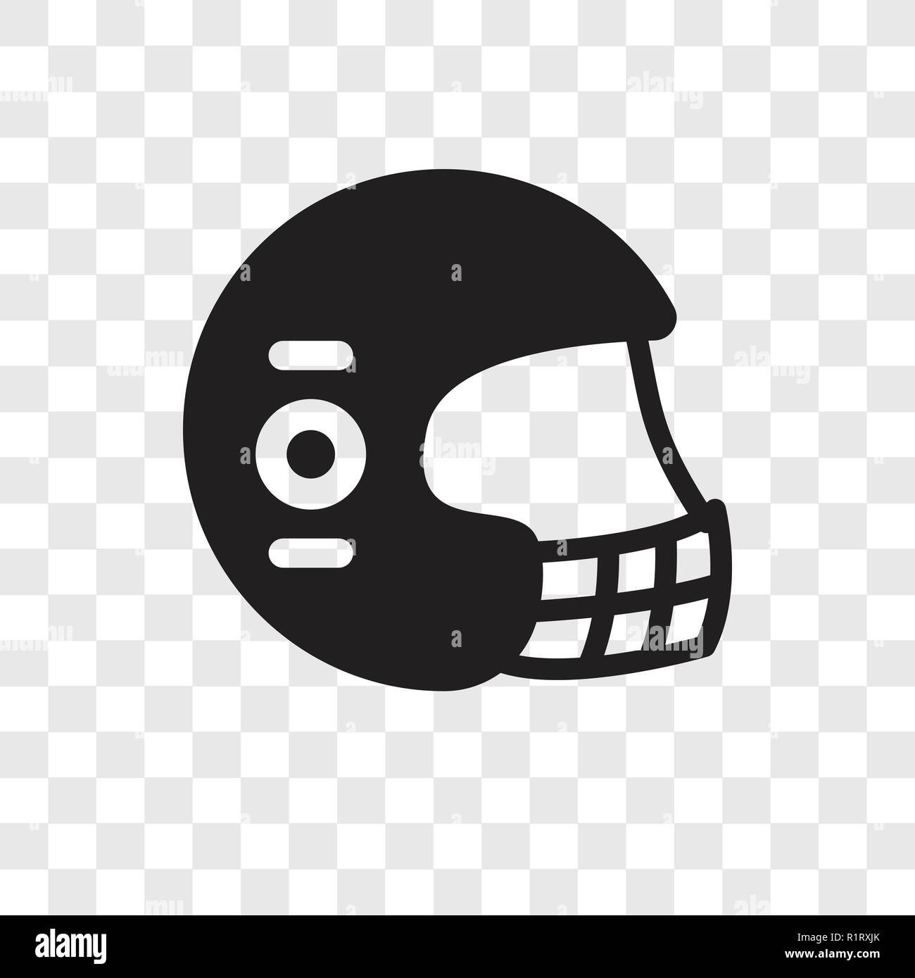 Football Helm Vector Symbol auf transparentem Hintergrund isoliert, Fußball Helm Transparenz logo Konzept Stock Vektor
