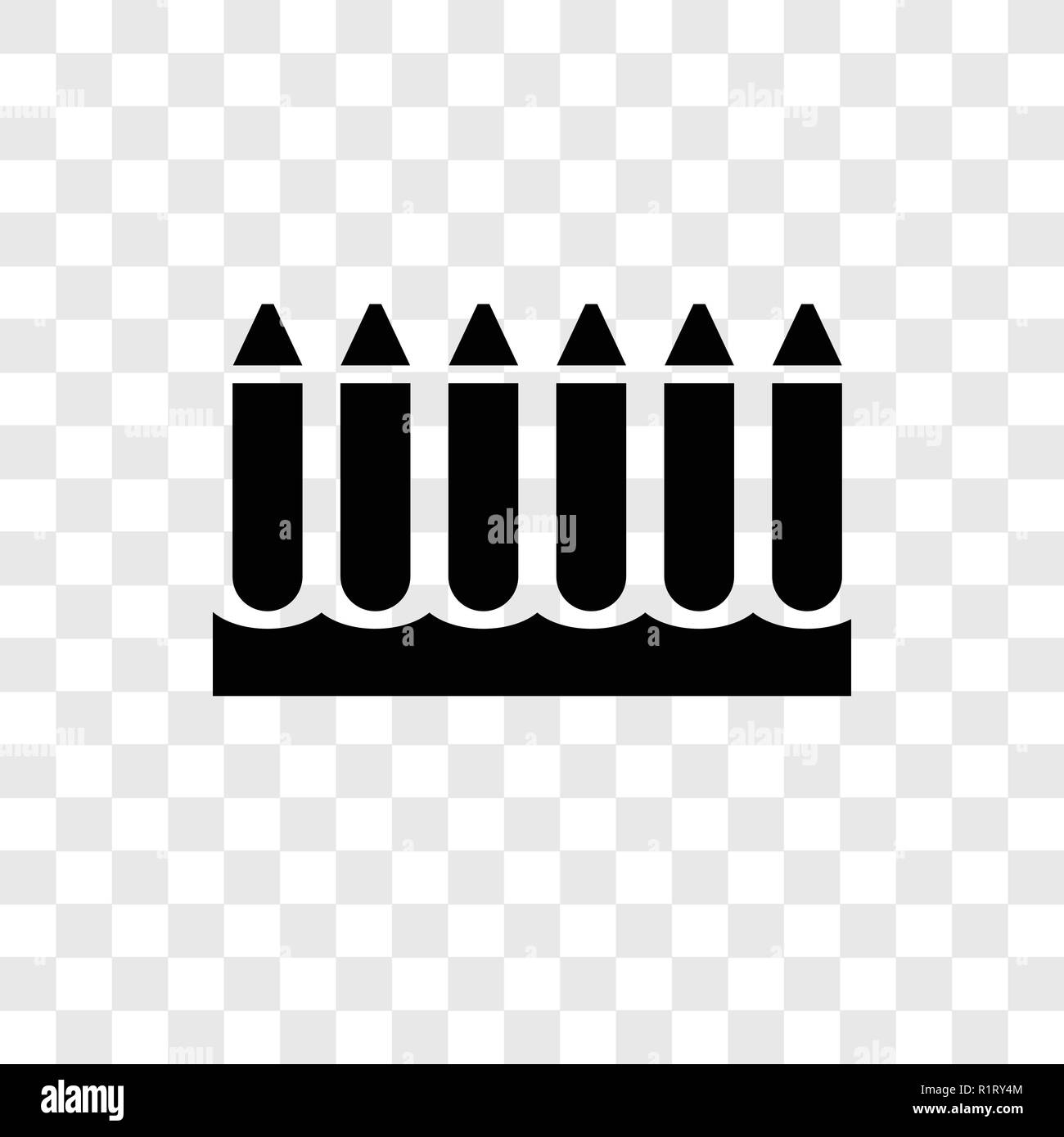 Crayon vektor Icon auf transparentem Hintergrund isoliert, Buntstift Transparenz logo Konzept Stock Vektor