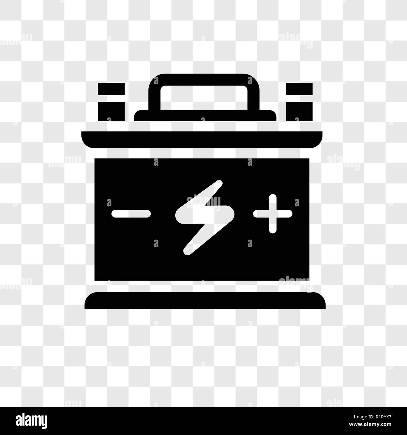 Batterie vektor Icon auf transparentem Hintergrund isoliert, Batterie  Transparenz logo Konzept Stock-Vektorgrafik - Alamy