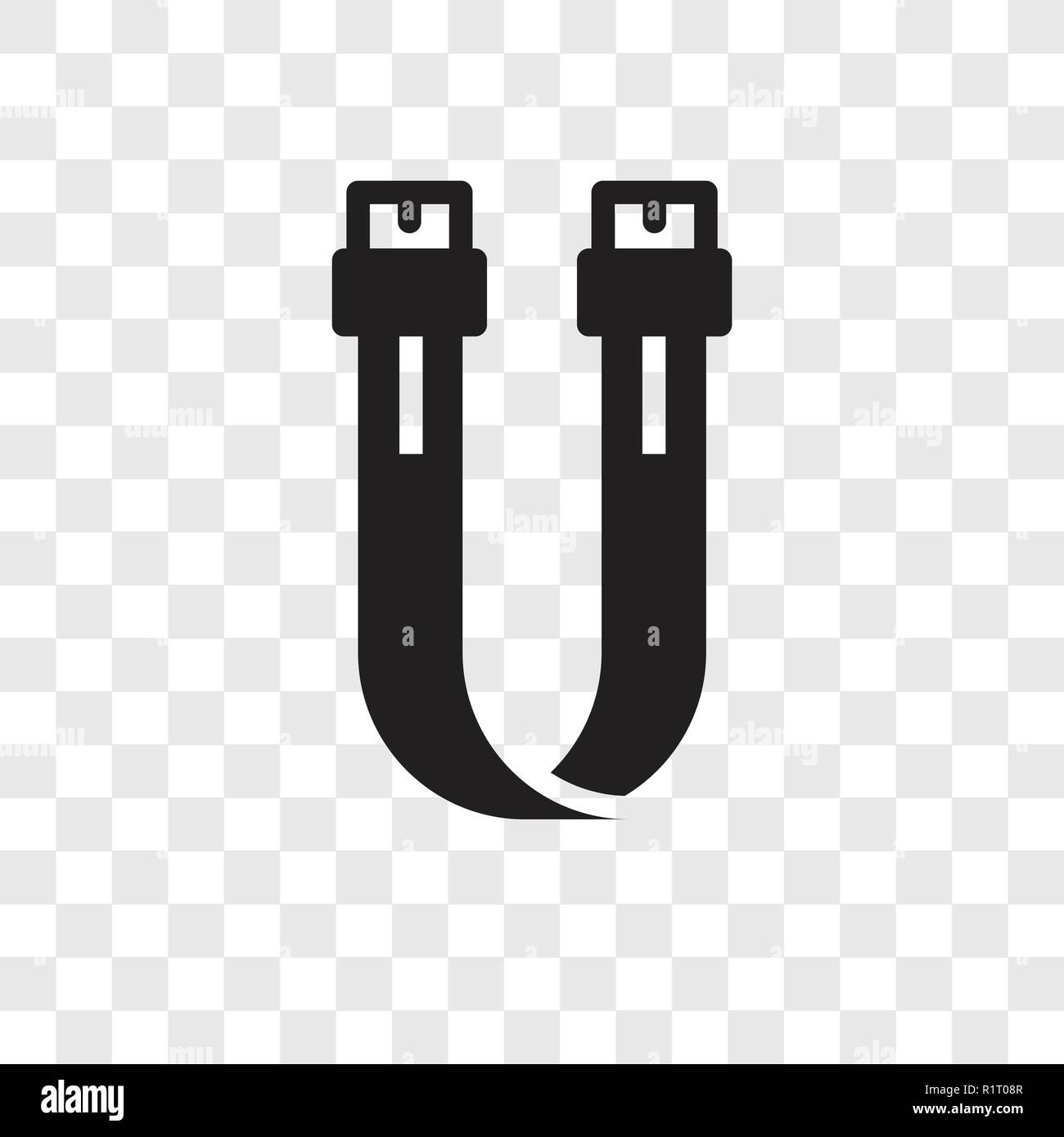 Sata-Vektor Icon auf transparentem Hintergrund isoliert, Sata-Transparenz logo Konzept Stock Vektor