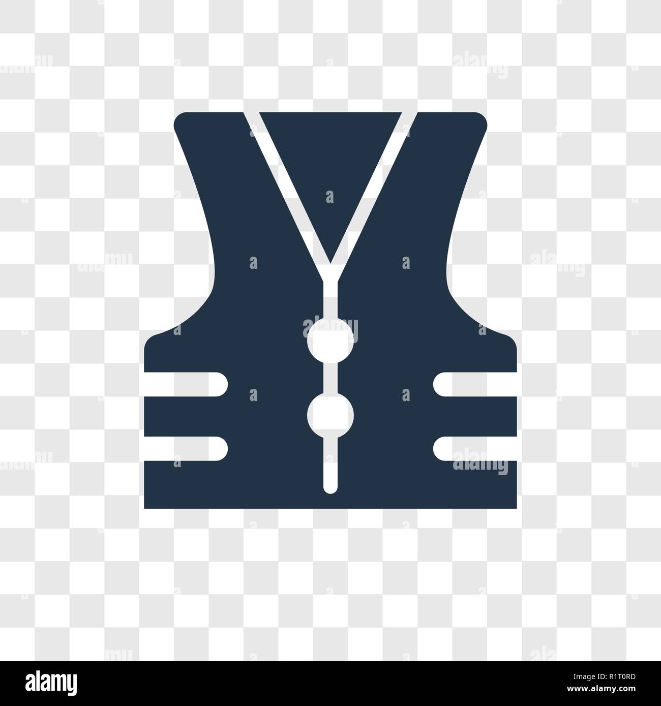 Sicherheit Vesty vektor Icon auf transparentem Hintergrund isoliert, Sicherheit Vesty Transparenz logo Konzept Stock Vektor