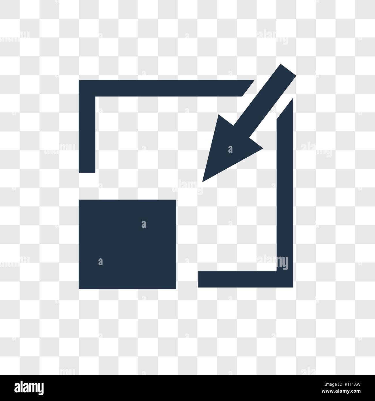 Vektor Icon auf transparentem Hintergrund isoliert zu minimieren, minimieren Transparenz logo Konzept Stock Vektor