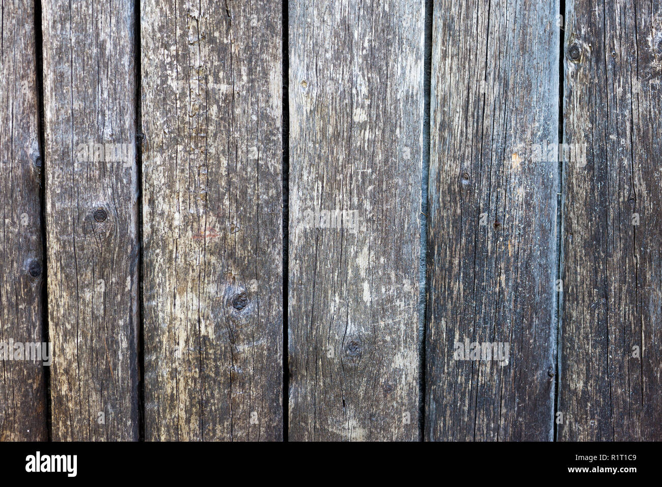 Holzplanken Hintergrund. Holzzaun. Alte Holz. Stockfoto