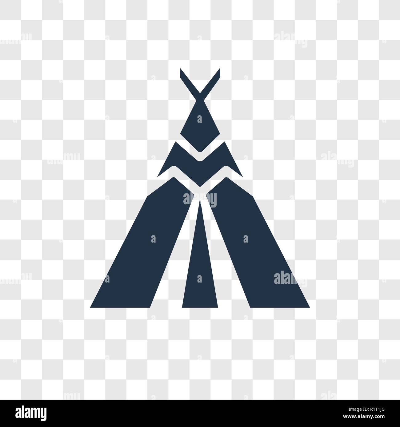 Tipi vektor Icon auf transparentem Hintergrund isoliert, Tipi Transparenz logo Konzept Stock Vektor
