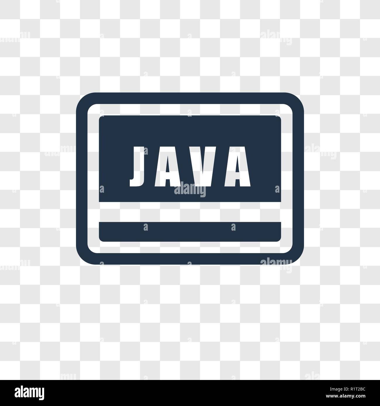 Java vektor Icon auf transparentem Hintergrund isoliert, Java Transparenz logo Konzept Stock Vektor