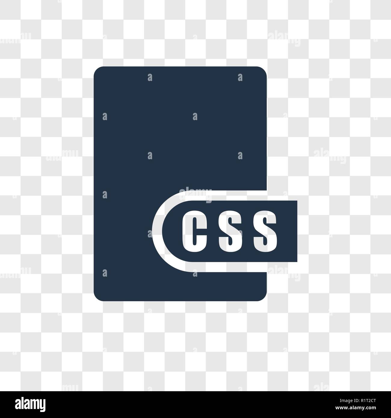 Css-Vektor Icon auf transparentem Hintergrund isoliert, Css Transparenz logo Konzept Stock Vektor