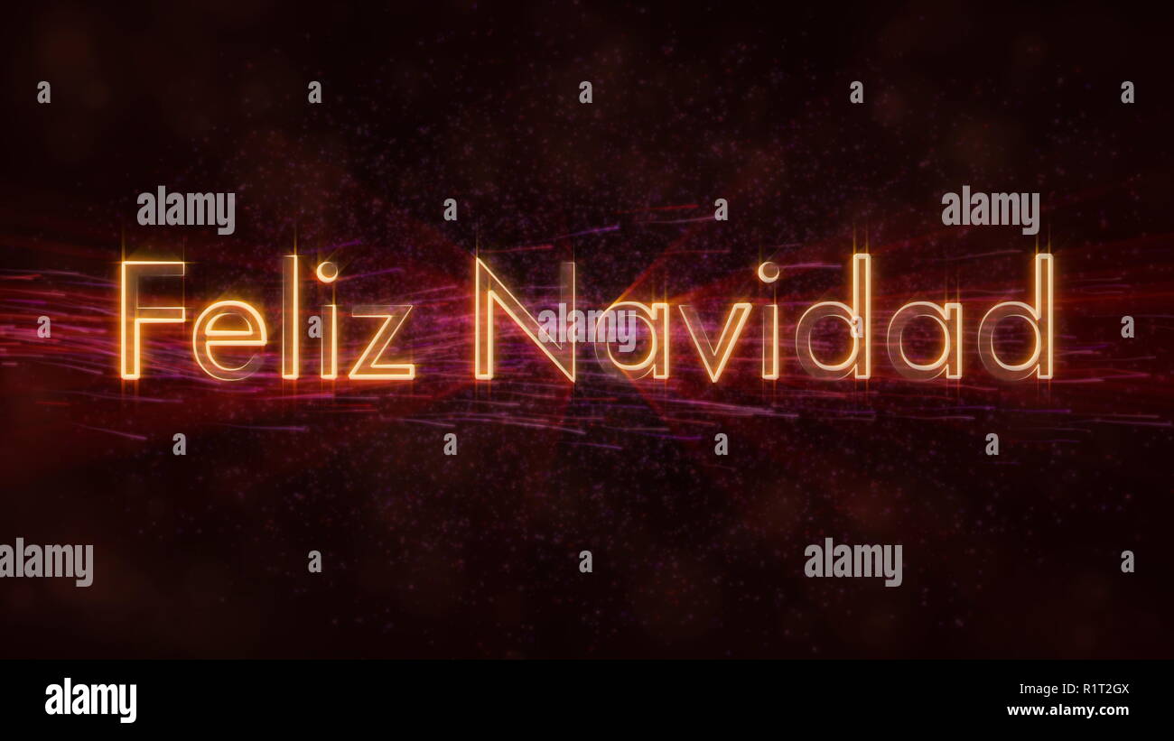 Wie Sagt Man Auf Spanisch Frohe Weihnachten Frohe Weihnachten text auf Spanisch "Feliz Navidad" loop Animation über