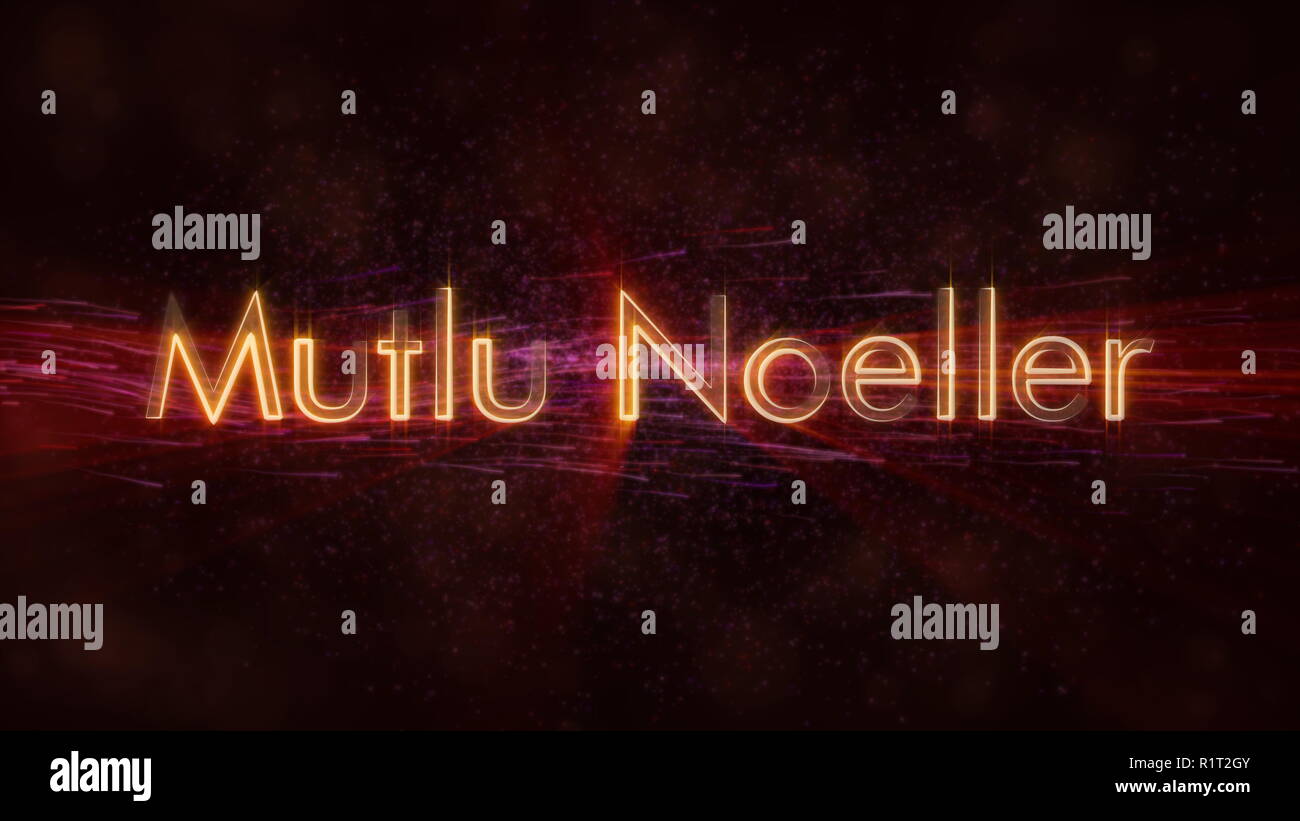 Frohe Weihnachten Text in Türkisch bin uygar Noeller 'loop Animation