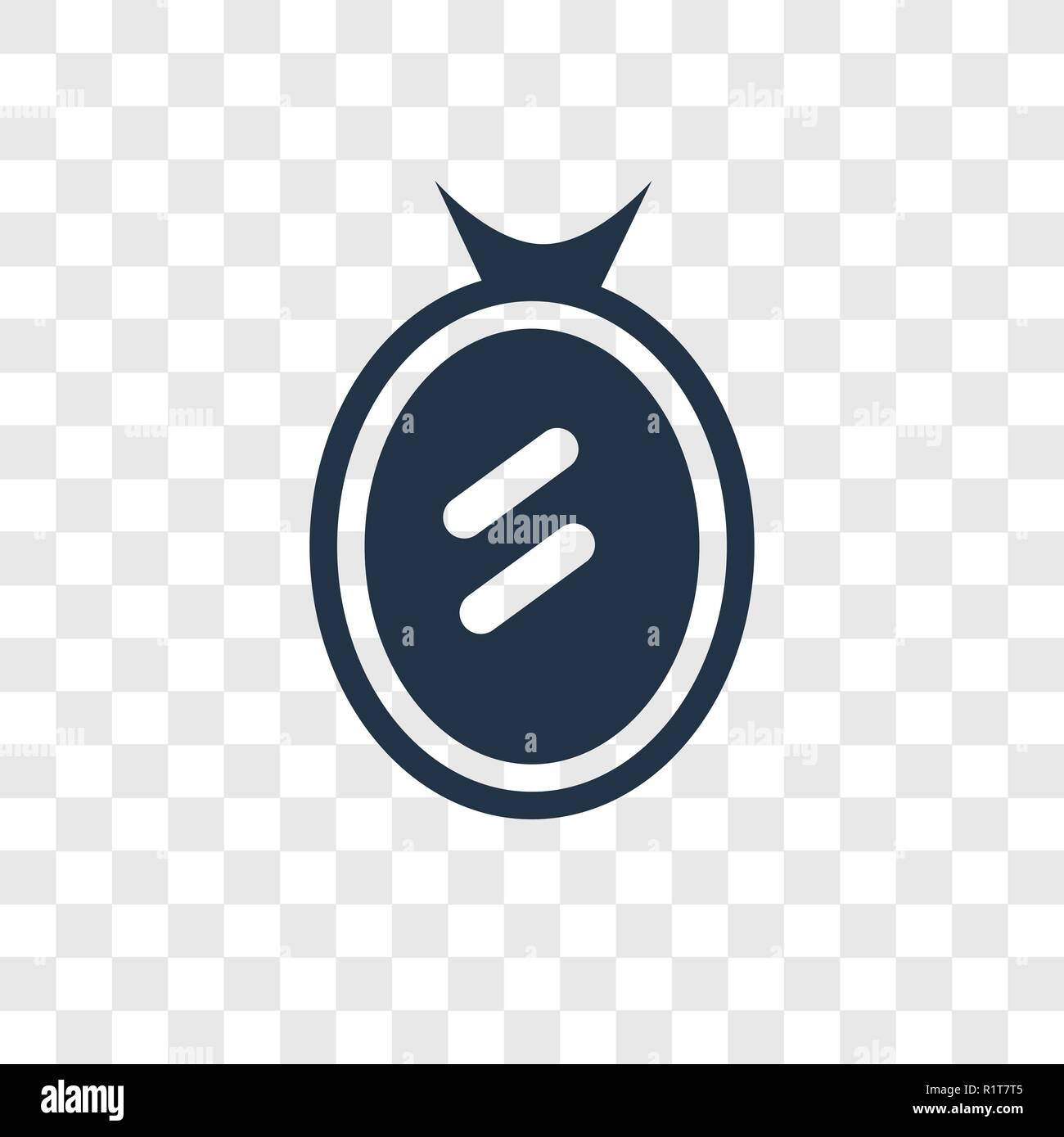 Spiegel vektor Icon auf transparentem Hintergrund isoliert, Spiegel Transparenz logo Konzept Stock Vektor