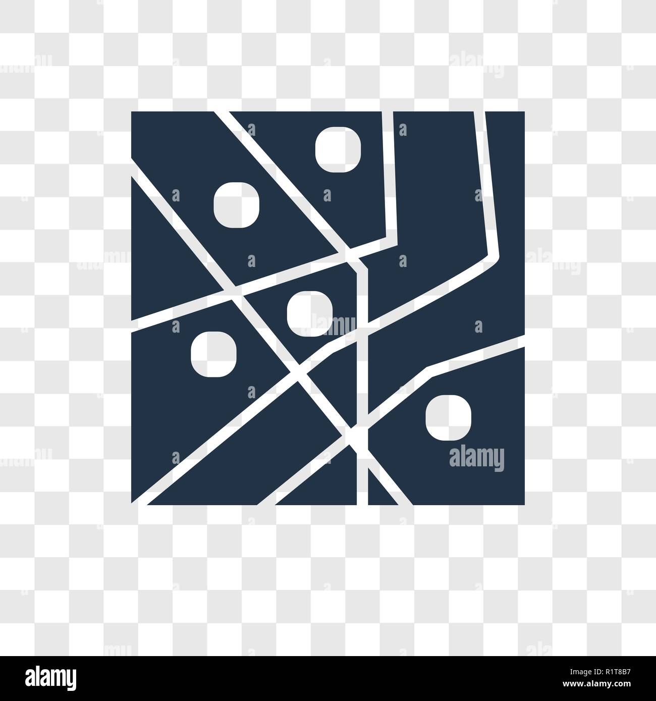 Karte vektor Icon auf transparentem Hintergrund isoliert, Karte Transparenz logo Konzept Stock Vektor