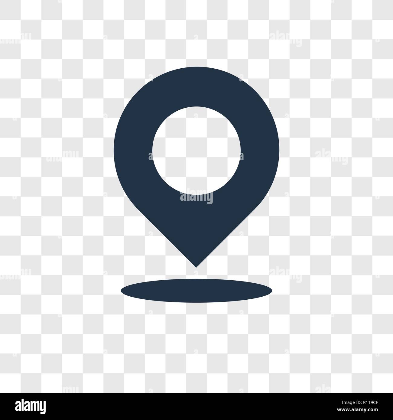 Lage vektor Icon auf transparentem Hintergrund isoliert, Standort Transparenz logo Konzept Stock Vektor