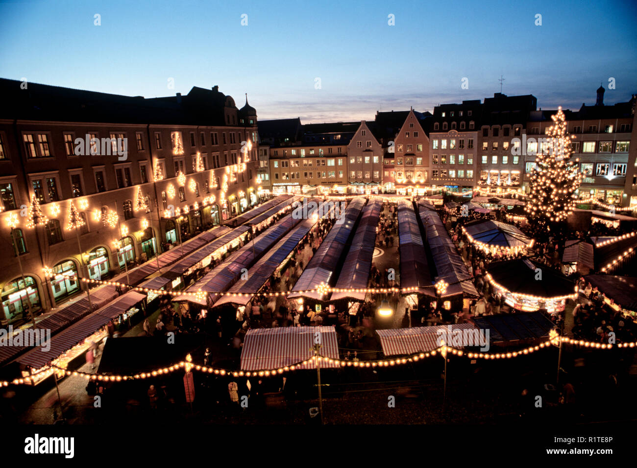 Weihnachtsmarkt in Town Square Stockfoto