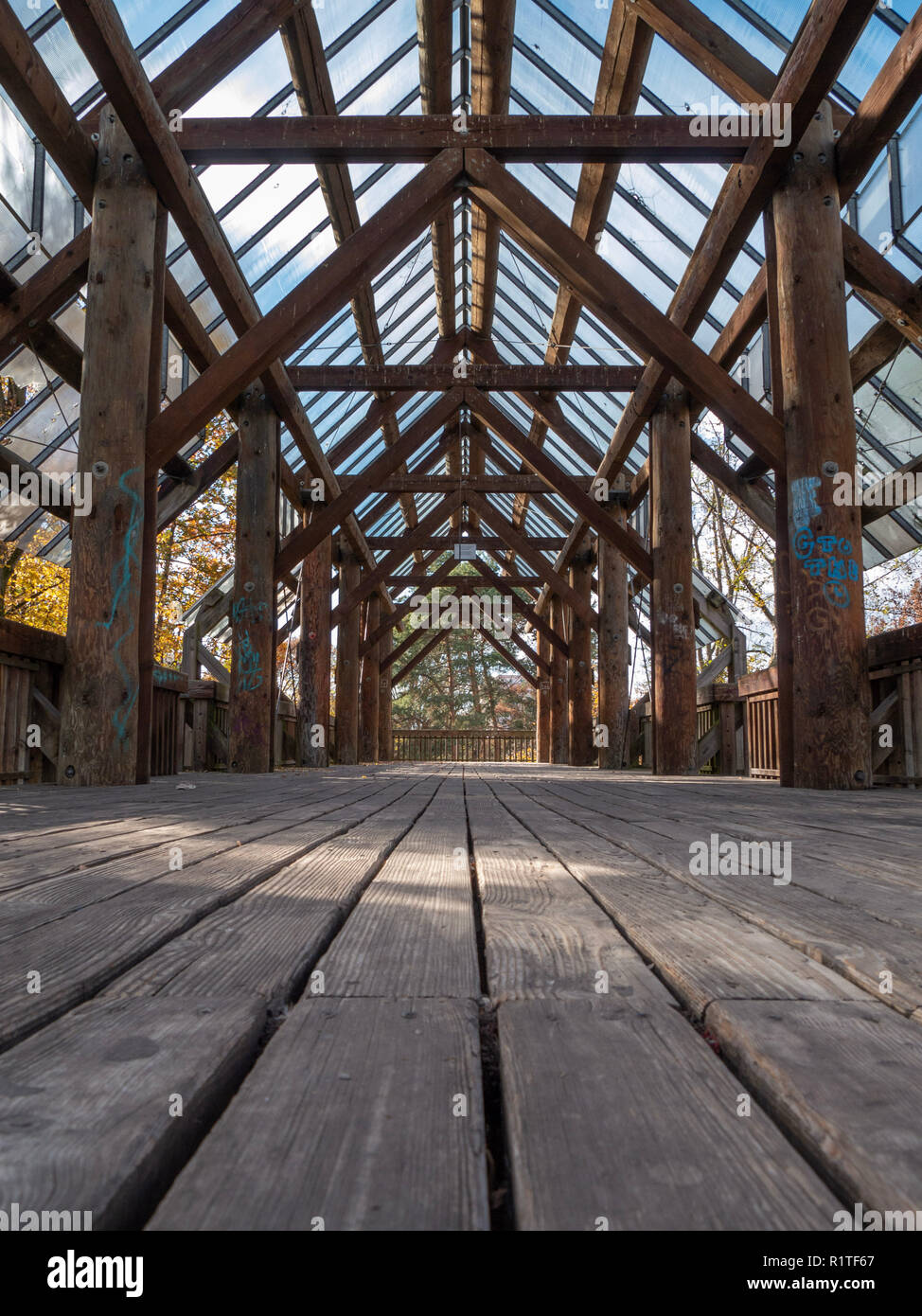 Aus Holz Stockfoto