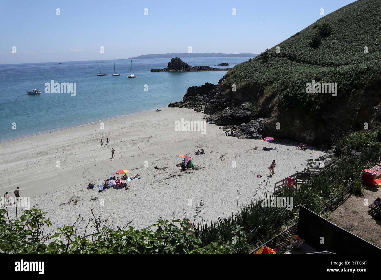 Belvoir Bay, Herm Insel, Channel Islands, Großbritannien Stockfoto