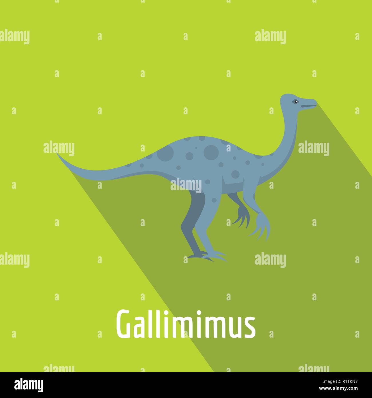 Gallimimus Symbol. Flache Darstellung von gallimimus Vektor Symbol für das Web. Stock Vektor