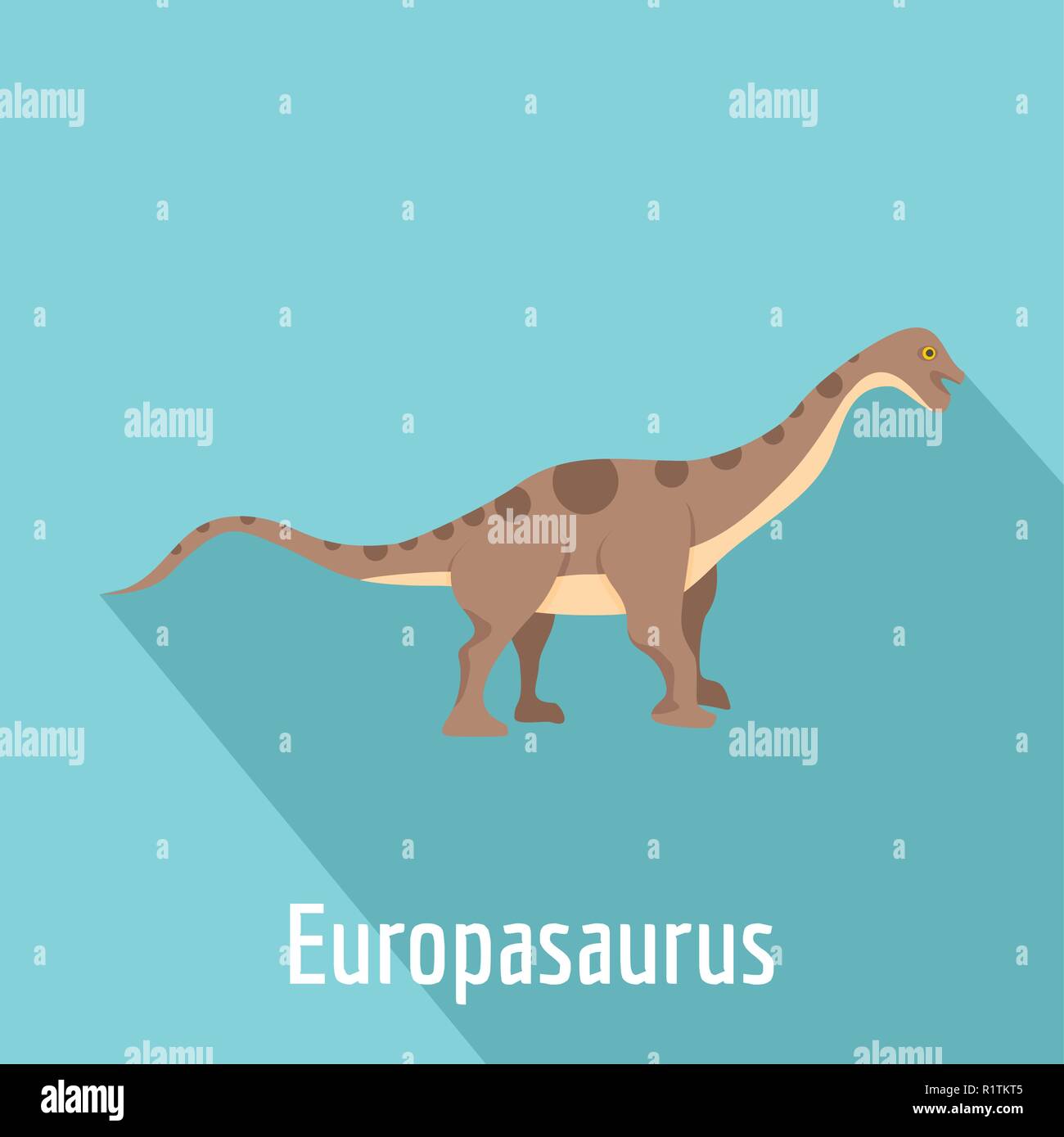 Europasaurus Symbol. Flache Abbildung: europasaurus Vektor Symbol für das Web. Stock Vektor