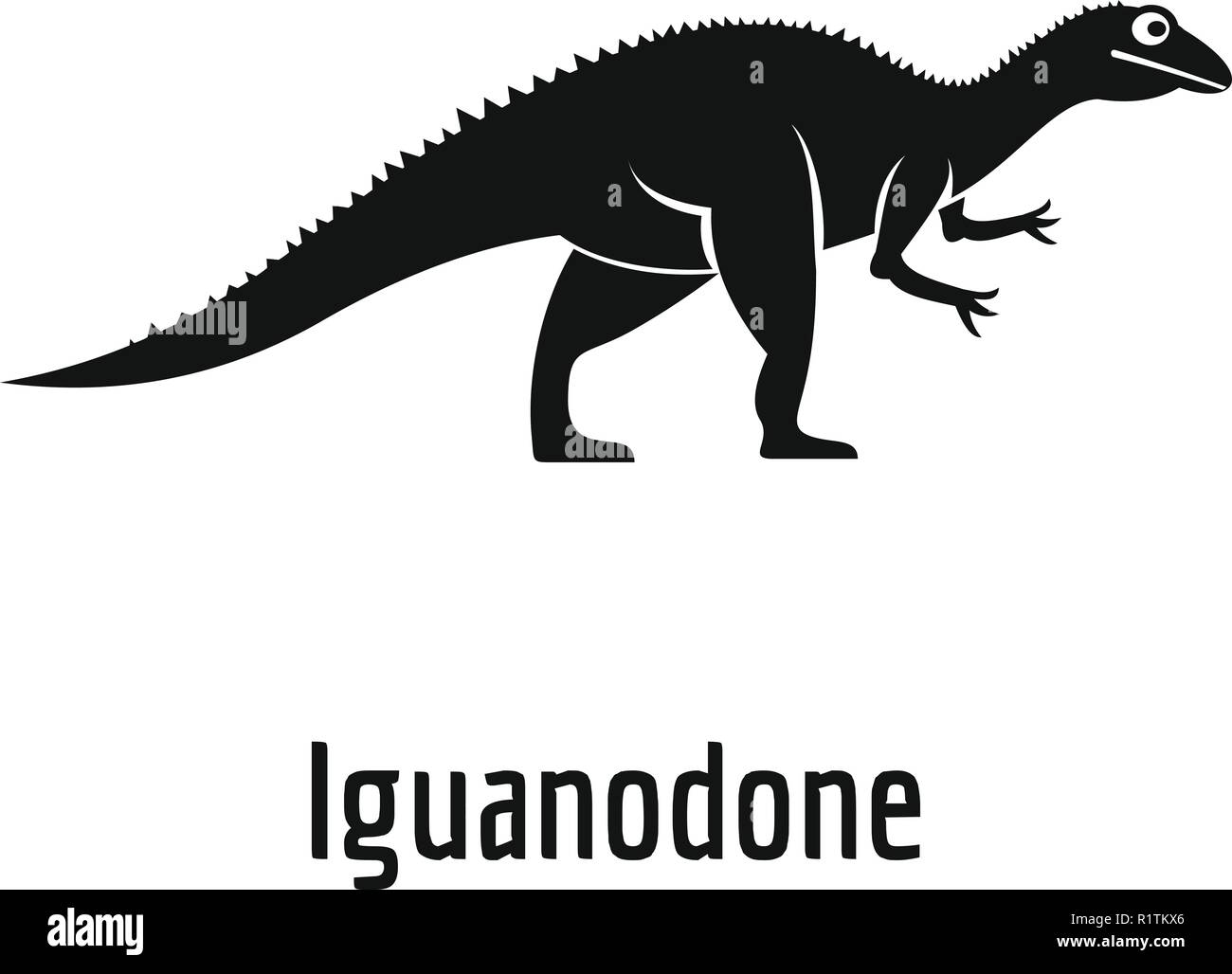 Iguanodone Symbol. Einfache Abbildung der iguanodone Vektor Symbol für das Web. Stock Vektor