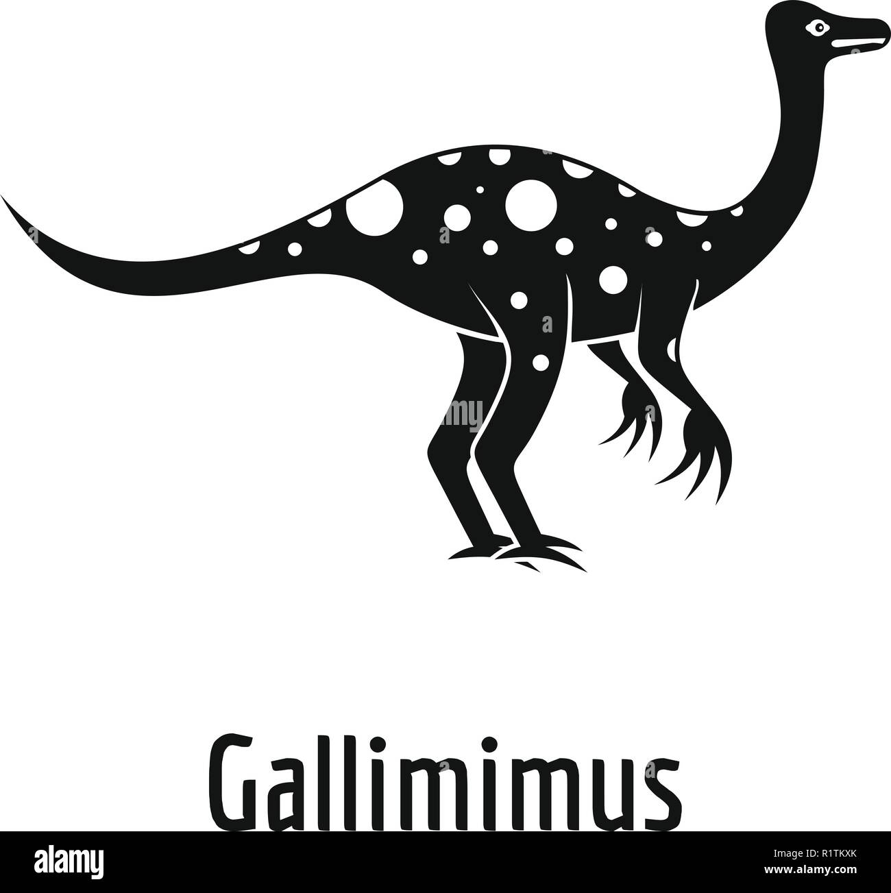 Gallimimus Symbol. Einfache Abbildung: gallimimus Vektor Symbol für das Web. Stock Vektor
