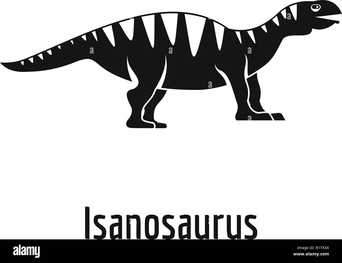 Isanosaurus Symbol. Einfache Abbildung: isanosaurus Vektor Symbol für das Web. Stock Vektor