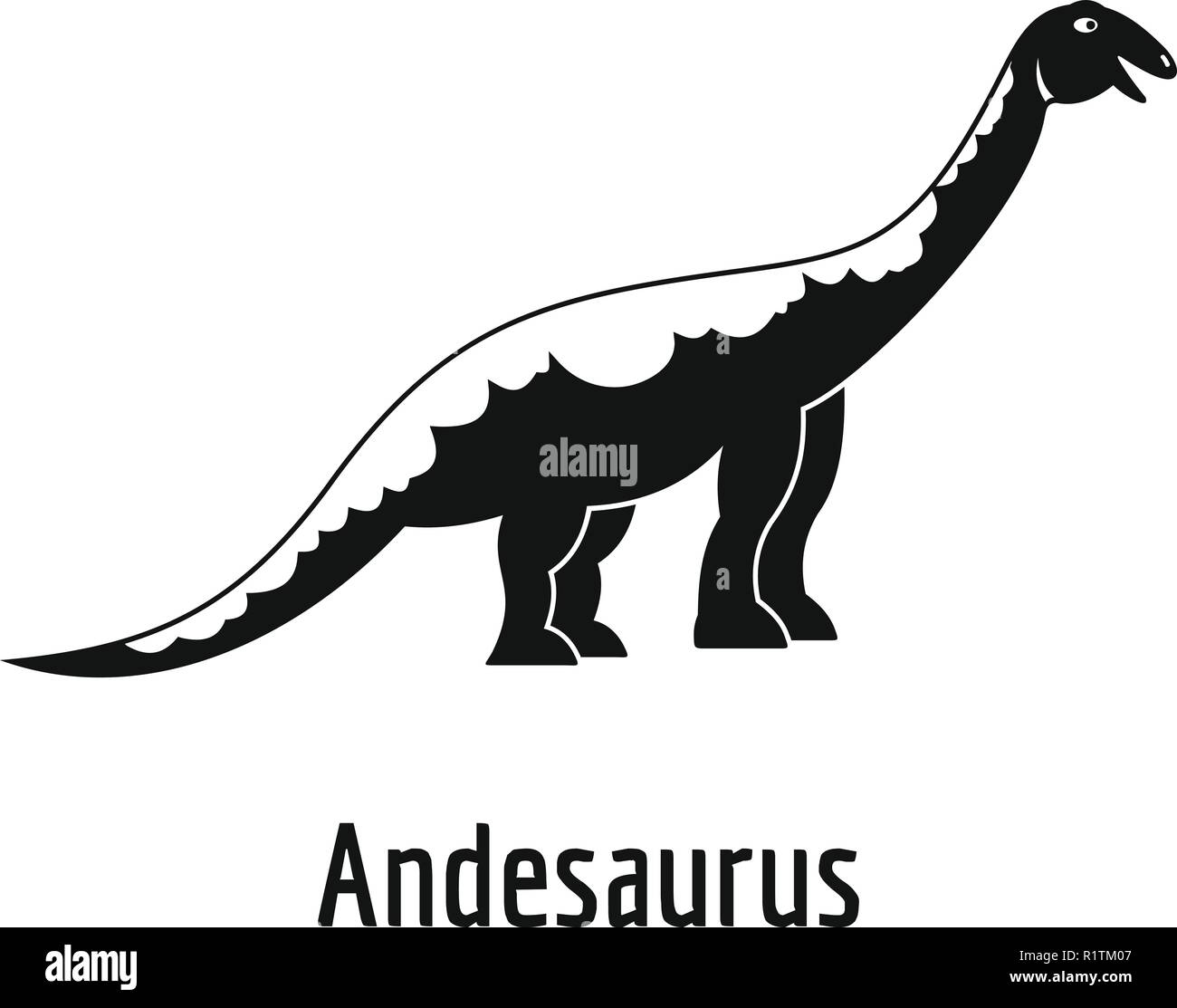 Andesaurus Symbol. Einfache Abbildung: andesaurus Vektor Symbol für das Web. Stock Vektor
