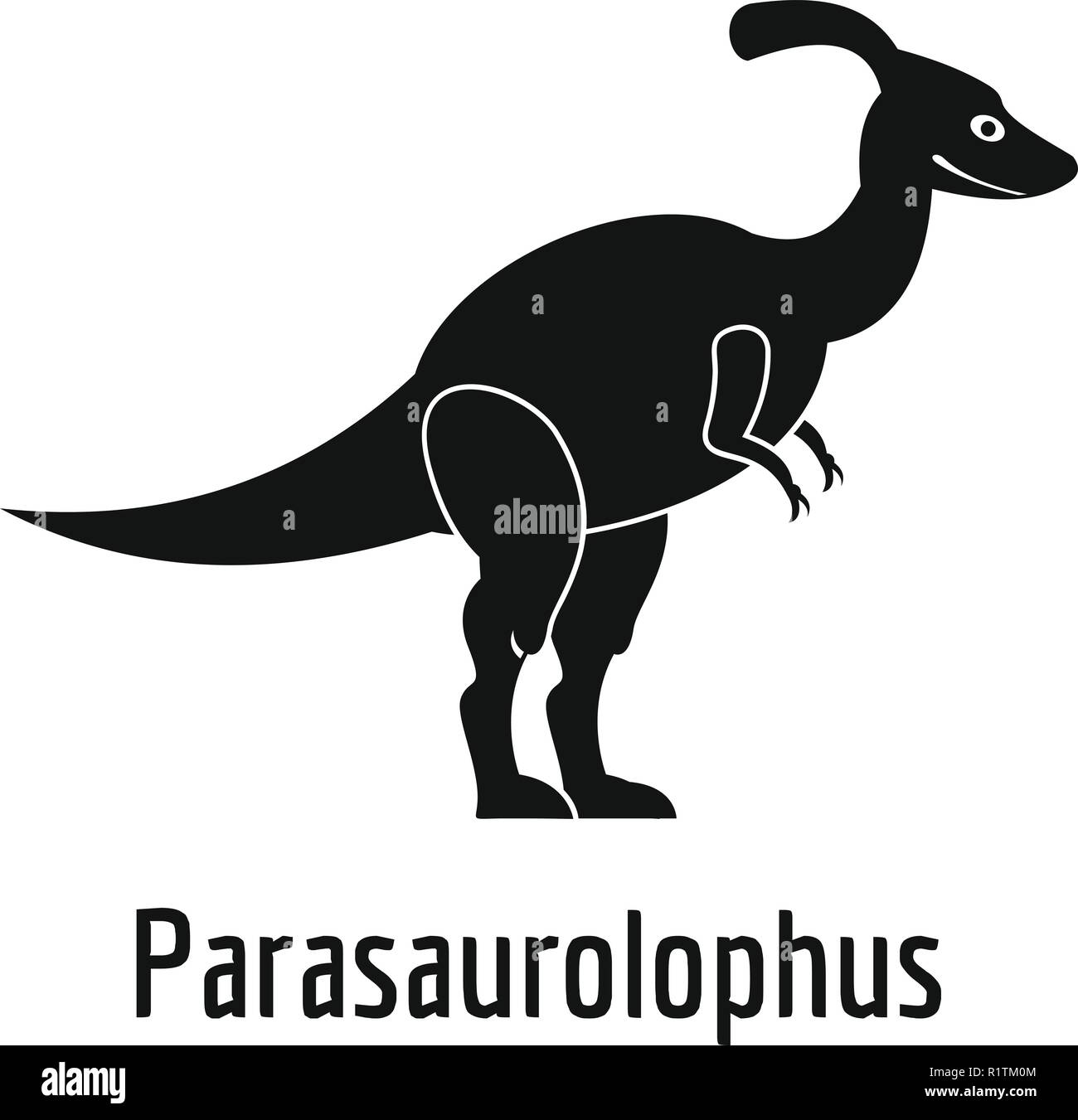 Parasaurolophus Symbol. Einfache Abbildung: parasaurolophus Vektor Symbol für das Web. Stock Vektor